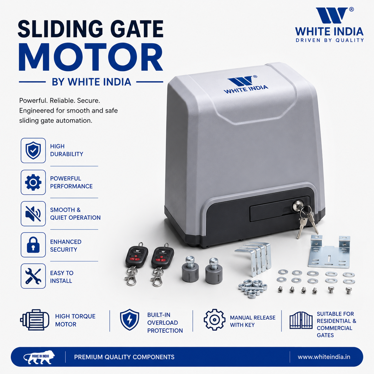 Sliding Gate Motor Ac1000kg AC230V